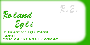 roland egli business card